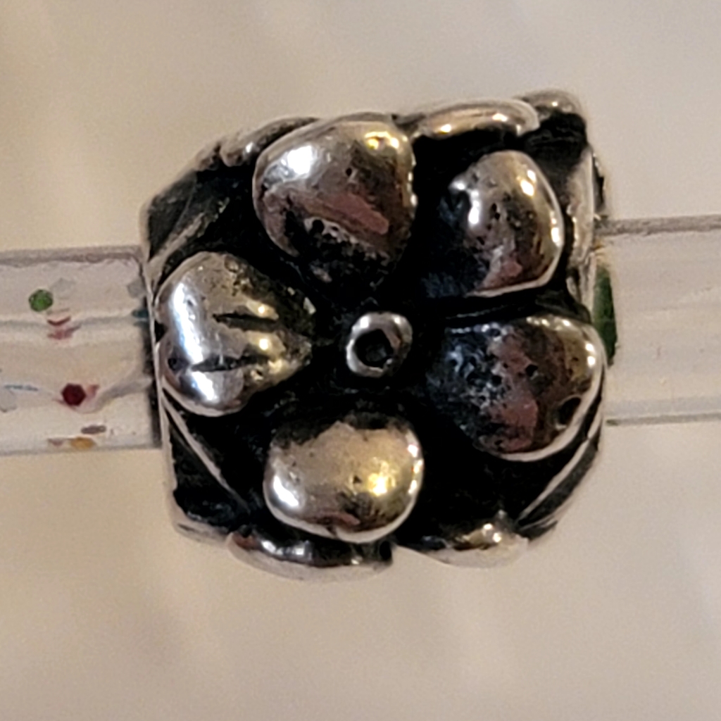 Authentic Trollbeads Rose Bead Sterling Silver Retired 45$